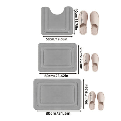 Liora Badmat Antislip Set - Memory Foam, 3-Delig, Superabsorberend 3