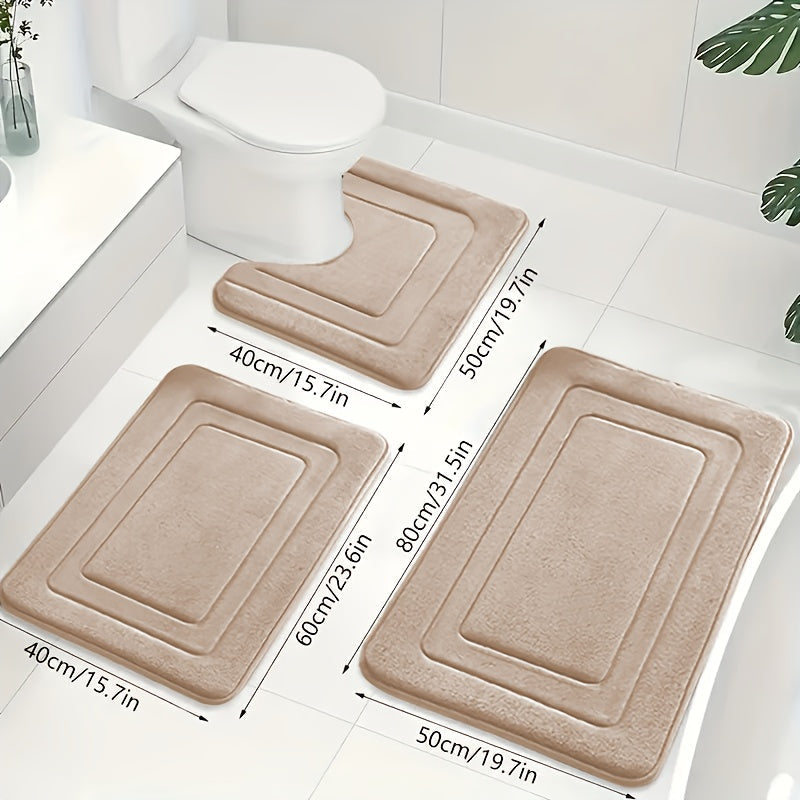 Liora Badmat Antislip Set - Memory Foam, 3-Delig, Superabsorberend 6
