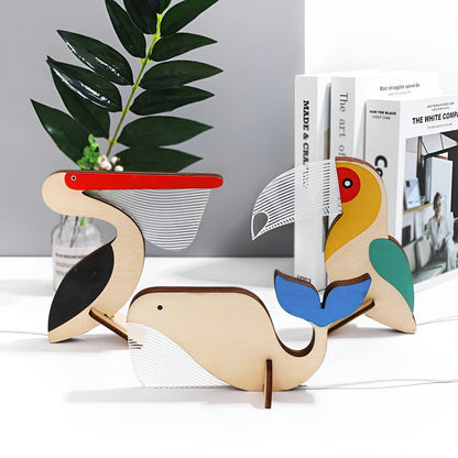 Liora Kindertafellamp - Hout, Schattige Dierenmotieven 5