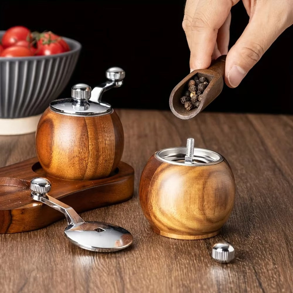 Liora Kruidenmolens Set - Houten Zout- en Pepermolens, Scandinavisch Design 3