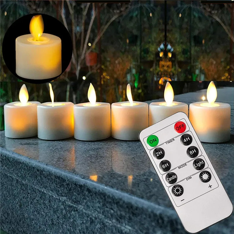 Liora LED Kaarsen Set - Realistisch Flikkerend Licht met Afstandsbediening, Draadloos en Op Batterij 3