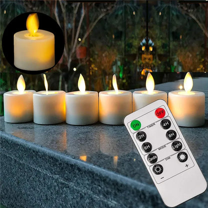 Liora LED Kaarsen Set - Realistisch Flikkerend Licht met Afstandsbediening, Draadloos en Op Batterij 3
