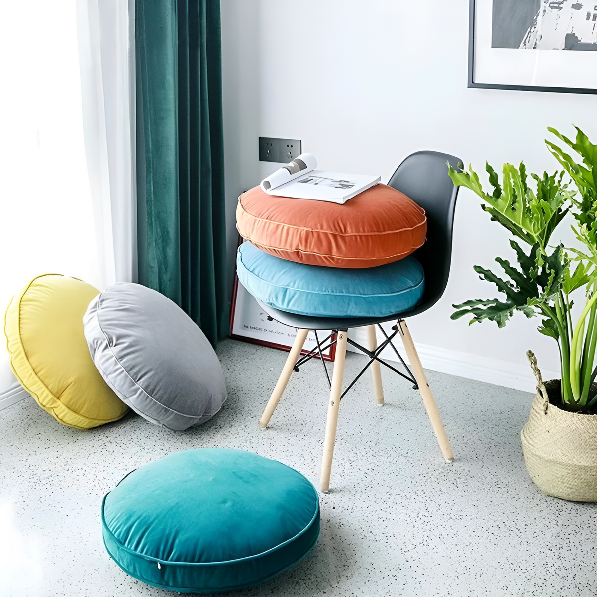 Liora Rond Kussen - Fluweel, Luxe Comfort 46 cm 1