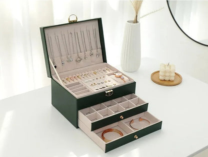 Liora Sieradendoos - Meerlaagse Leren Organizer, Elegant en Functioneel 4