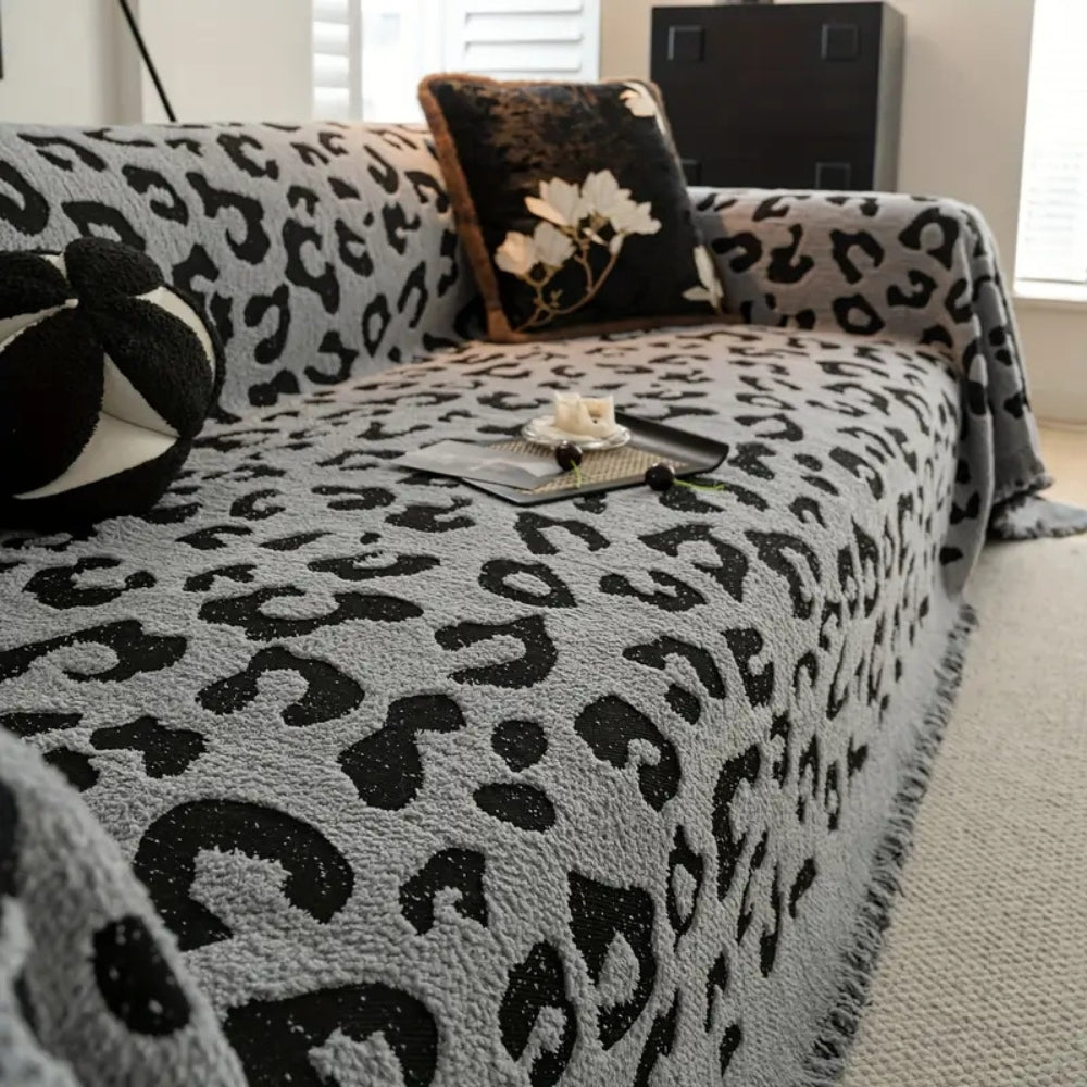 Liora Sofa Cover - Microfiber Mix, Leopard Print 0