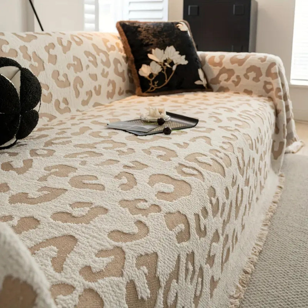 Liora Sofa Cover - Microfiber Mix, Leopard Print 4