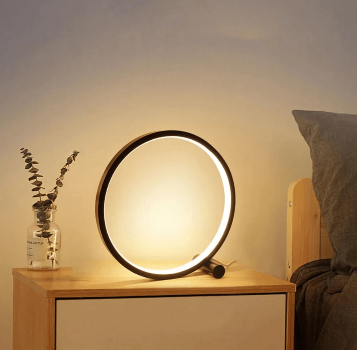 Liora Tafellamp Zwart - Modern Design, Traploos Dimbaar Nachtkast Lampje 1