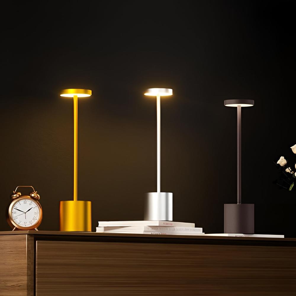 Lumi Glow Staande Lamp - Draadloos, Gouden Afwerking, LED Verlichting 6