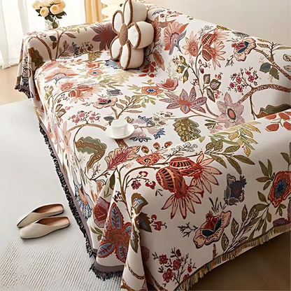 Luna Bloemenworp - Zachte Polyester/Katoenmix, Rustieke Kwastjes 1