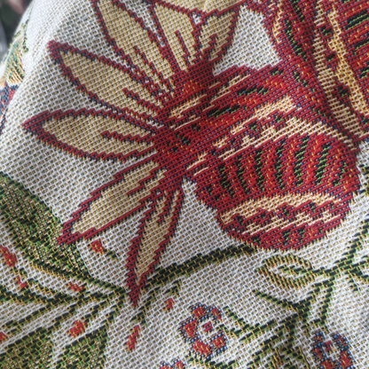 Luna Bloemenworp - Zachte Polyester/Katoenmix, Rustieke Kwastjes 2