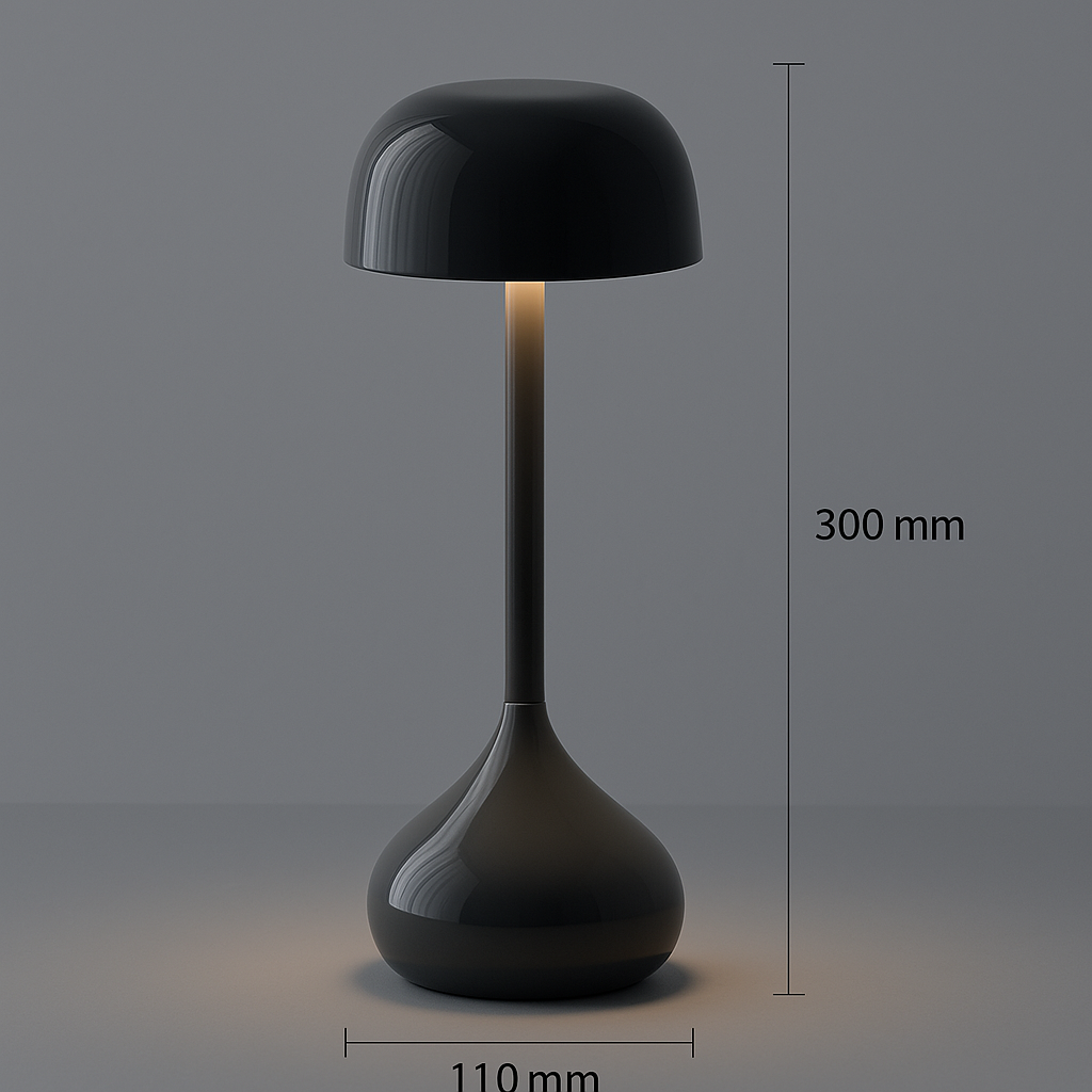 Luna Glow Bureaulamp - Aluminium, Dimbaar LED Licht 5
