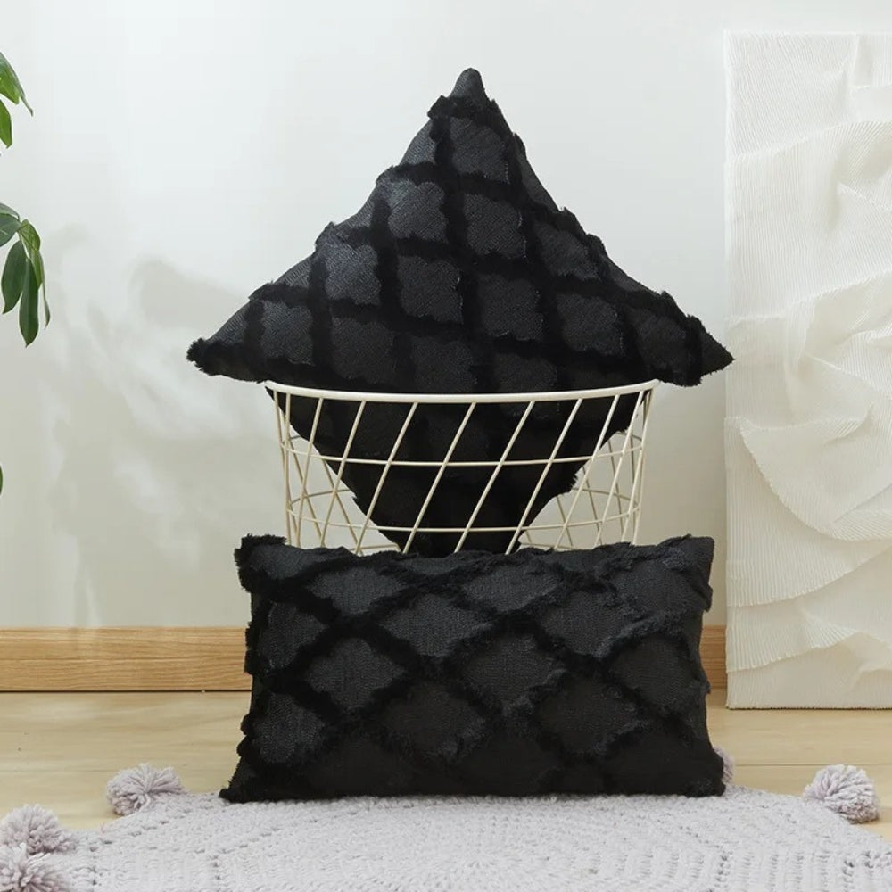 Lunara Kussenhoes 40x40 - Fluweel, Boho Geometrisch Patroon 0