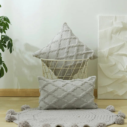 Lunara Kussenhoes 40x40 - Fluweel, Boho Geometrisch Patroon 10