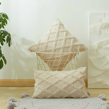 Lunara Kussenhoes 40x40 - Fluweel, Boho Geometrisch Patroon 12