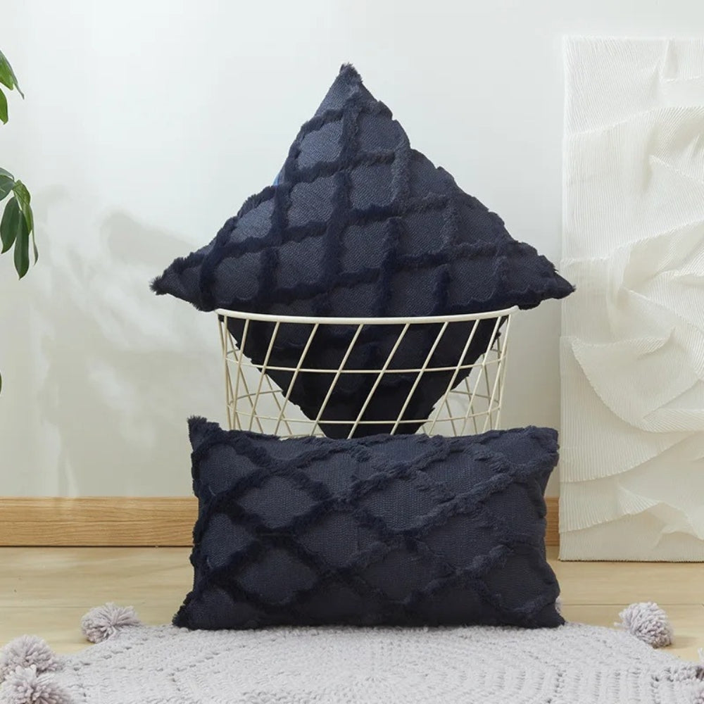 Lunara Kussenhoes 40x40 - Fluweel, Boho Geometrisch Patroon 13
