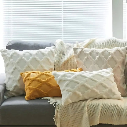 Lunara Kussenhoes 40x40 - Fluweel, Boho Geometrisch Patroon 2