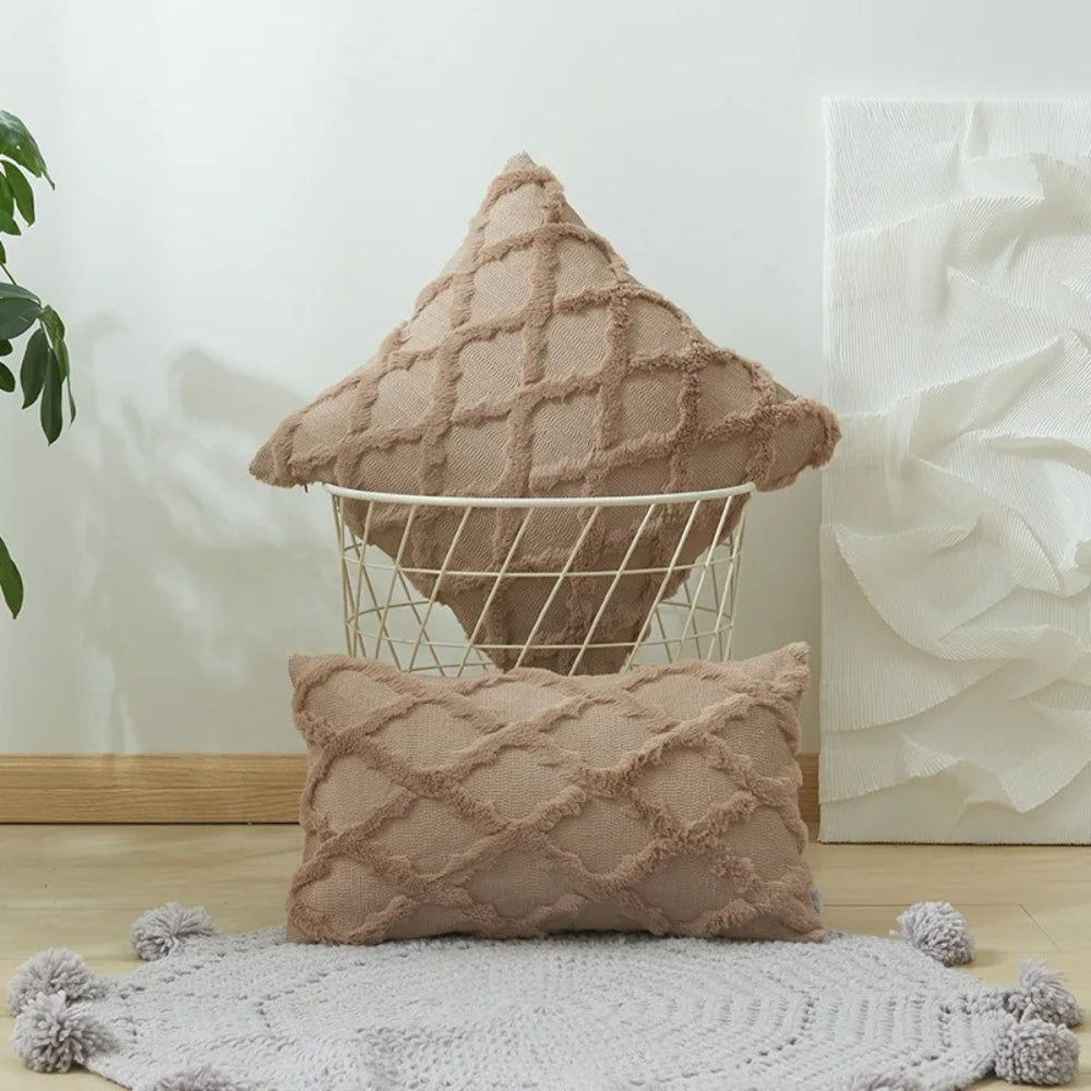 Lunara Kussenhoes 40x40 - Fluweel, Boho Geometrisch Patroon 7