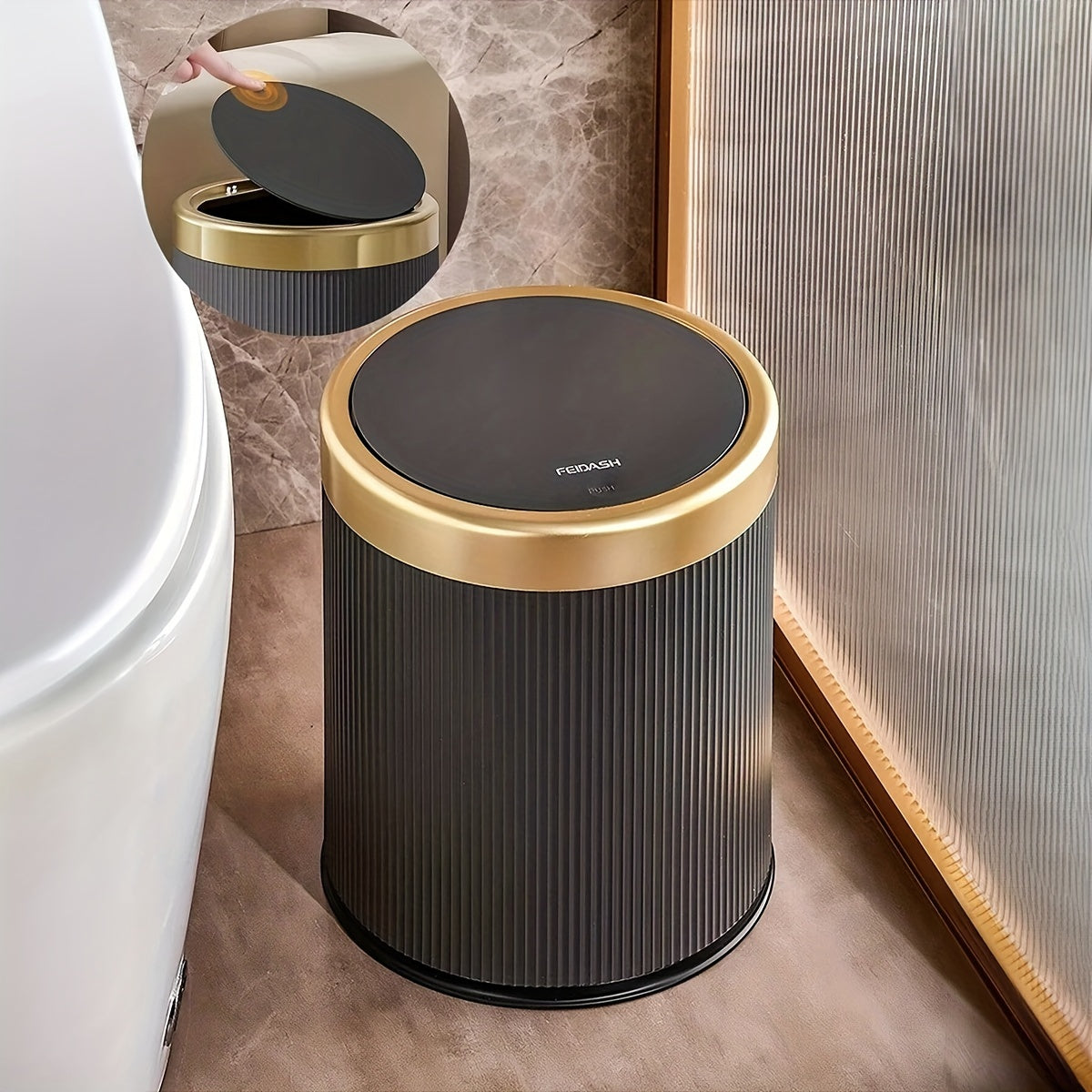 Luxe Ovalen Vuilnisbak - Geurafsluitend, Duurzaam Design 5
