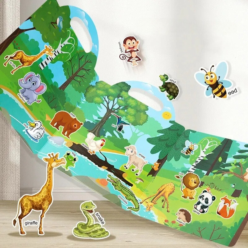 StoryStix™ – Herbruikbaar Montessori Stickerboek – Creatieve Speelervaring