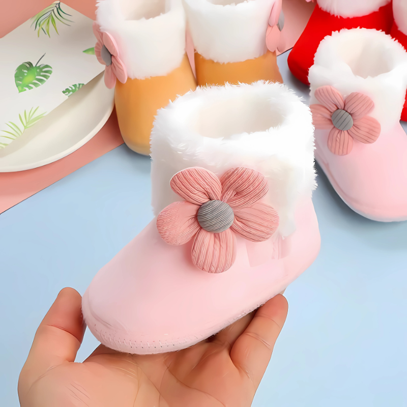 CozyBlush™ – Warme Pluche Babyslofjes – Zachte Bescherming voor Kleine Voetjes