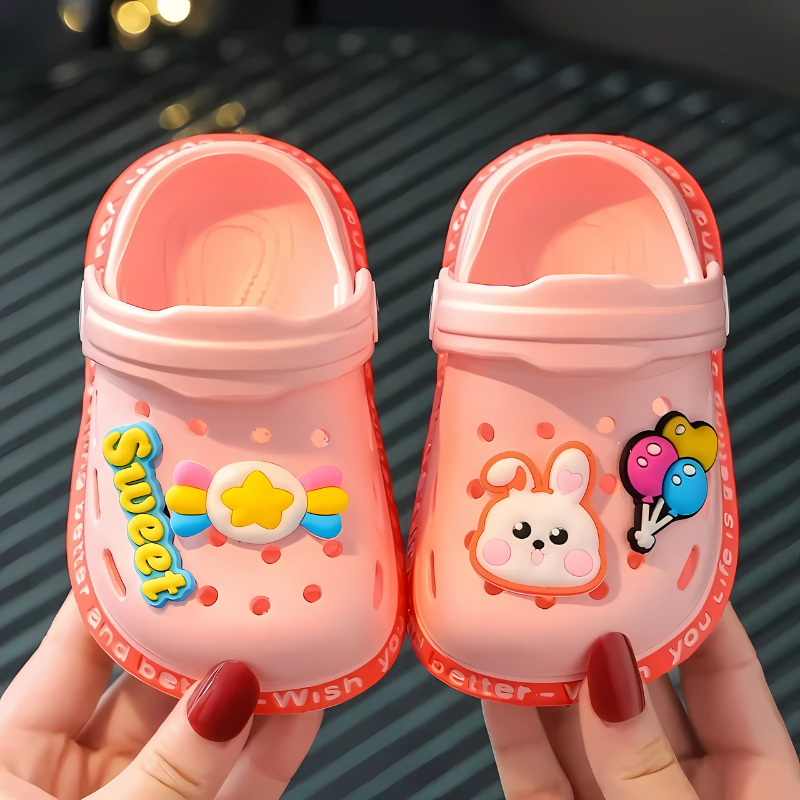 SweetSoles™ – Speelse Slip-on Clogs met Cartoonprint – Peuter Zomerschoenen