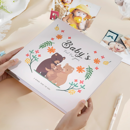 MemoryNest™ – Tijdloos Baby Herinneringsboek – Eerste Jaren Dagboek