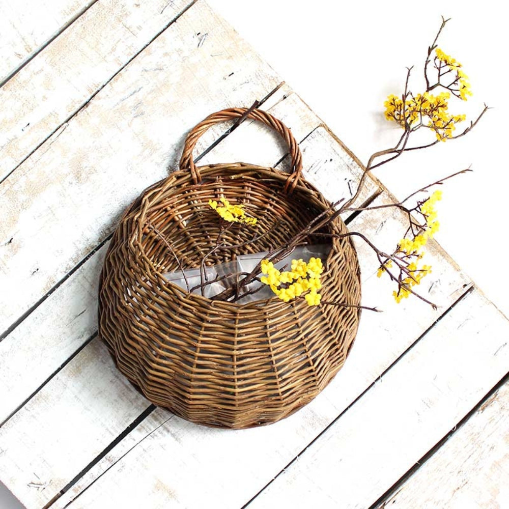 WickerNest™ – Handgeweven Hangmand – Natuurlijke Opbergmand