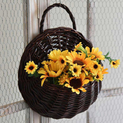 WickerNest™ – Handgeweven Hangmand – Natuurlijke Opbergmand