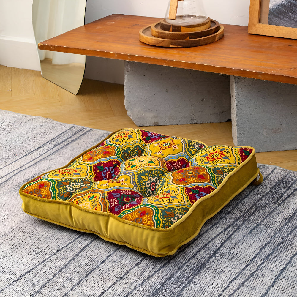 Maroa Strikbandkussen - Microvezel, Boho Patchwork 0