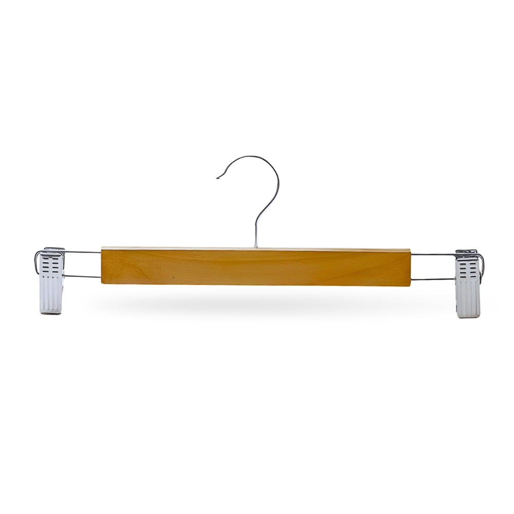 Maxwell Broekhangers Set - Massief Hout met Roestvrijstalen Clips, 10 Stuks 6
