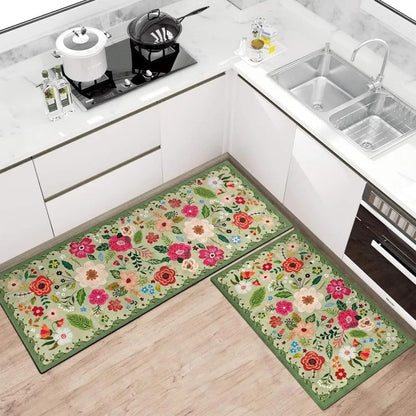 Meadow Keukenmat Set - Antivermoeidheid, Bloemenprint 1
