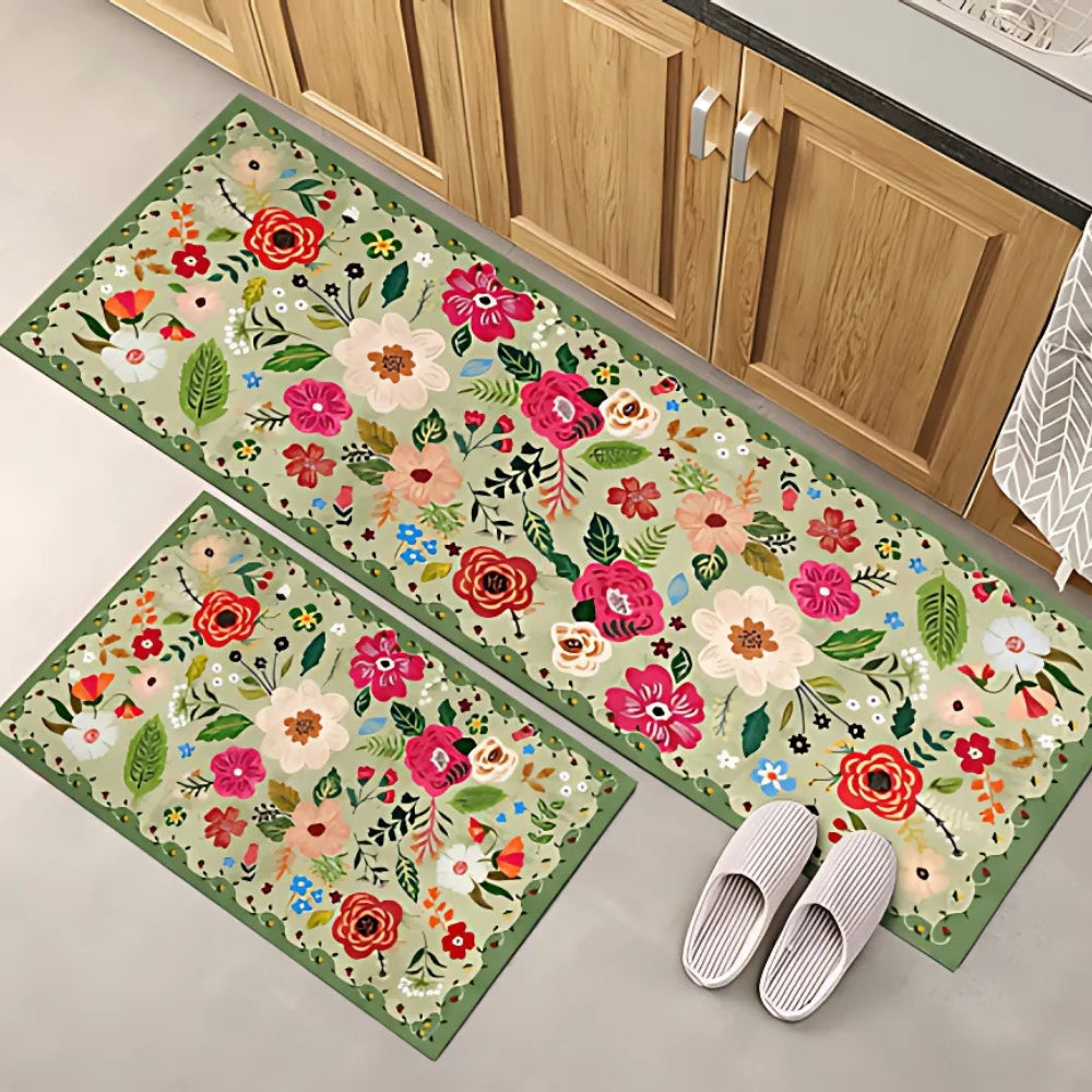 Meadow Keukenmat Set - Antivermoeidheid, Bloemenprint 3