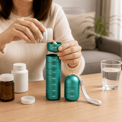 Mediwell Pillendoos - Draagbaar 7-Daags, Compact en Gebruiksvriendelijk 2