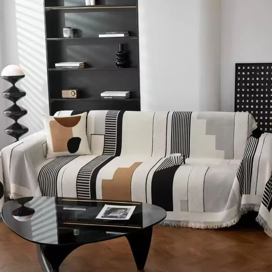 Metro Form Bankhoes - Chenille, Ademend Design met Abstracte Patronen 0