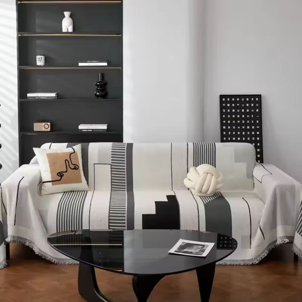 Metro Form Bankhoes - Chenille, Ademend Design met Abstracte Patronen 1
