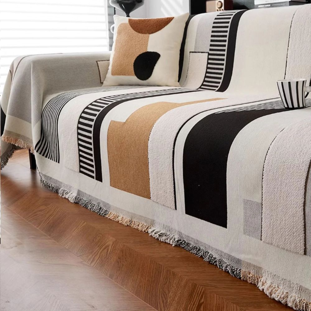 Metro Form Bankhoes - Chenille, Ademend Design met Abstracte Patronen 2