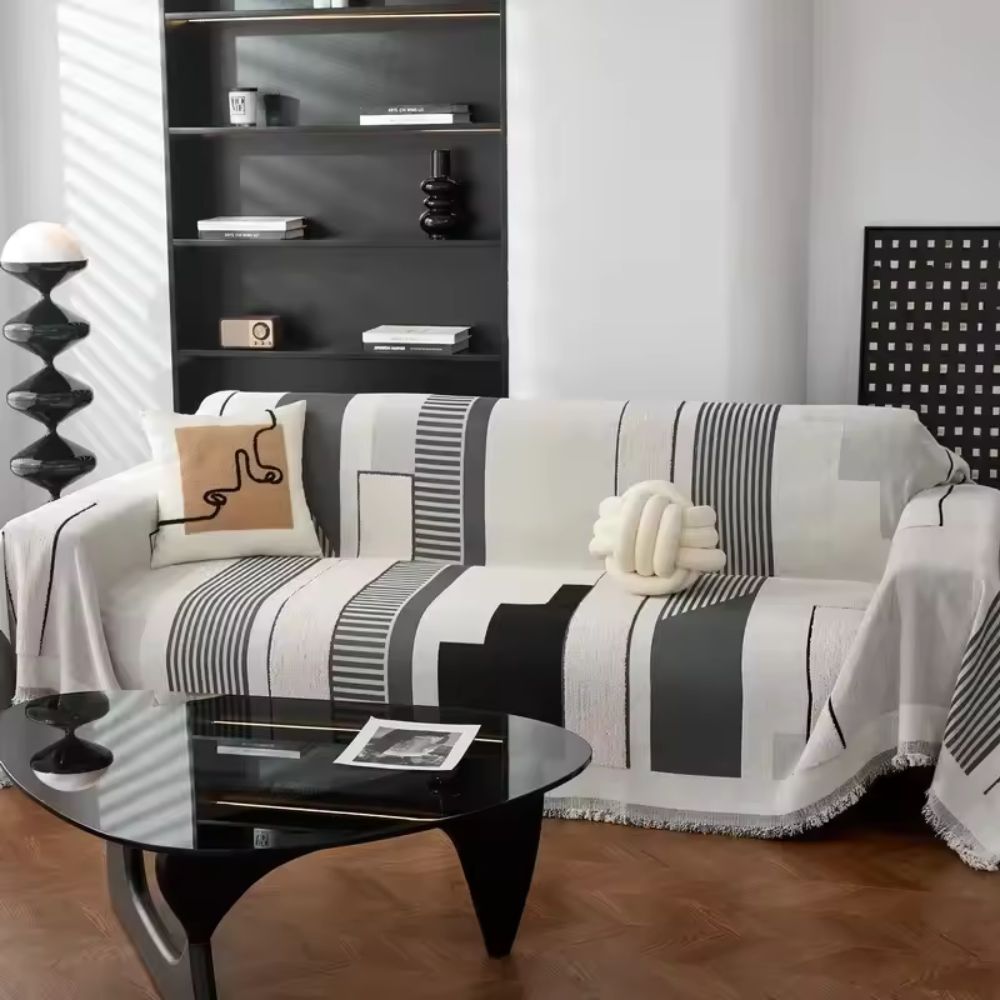 Metro Form Bankhoes - Chenille, Ademend Design met Abstracte Patronen 5