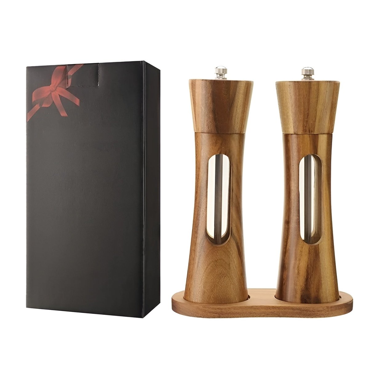 Milo Peper en Zout Molen Set - Houten Design, Verstelbare Maalfunctie 4