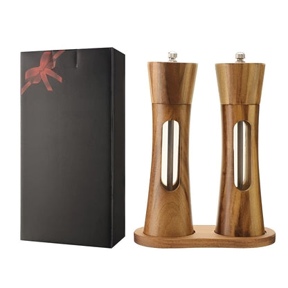 Milo Peper en Zout Molen Set - Houten Design, Verstelbare Maalfunctie 4