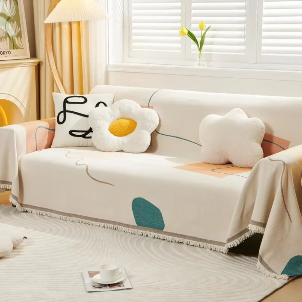 Mimosa Bankhoes - Geometrisch Chenille, Ademend en Duurzaam 3