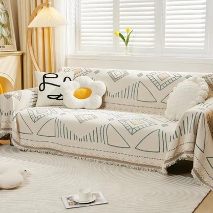 Mimosa Bankhoes - Geometrisch Chenille, Ademend en Duurzaam 6