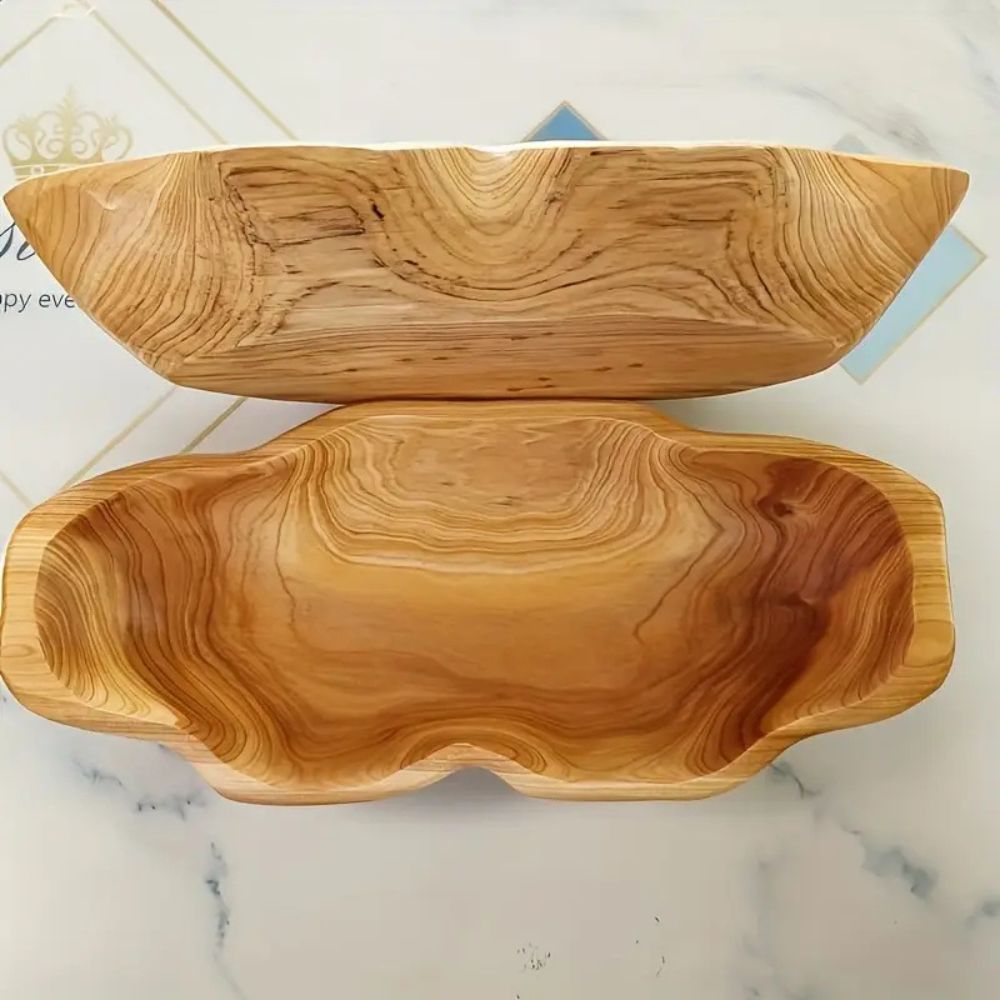 Mira Houten Dienblad Rond - Rustiek Hout, Multifunctioneel Design 1