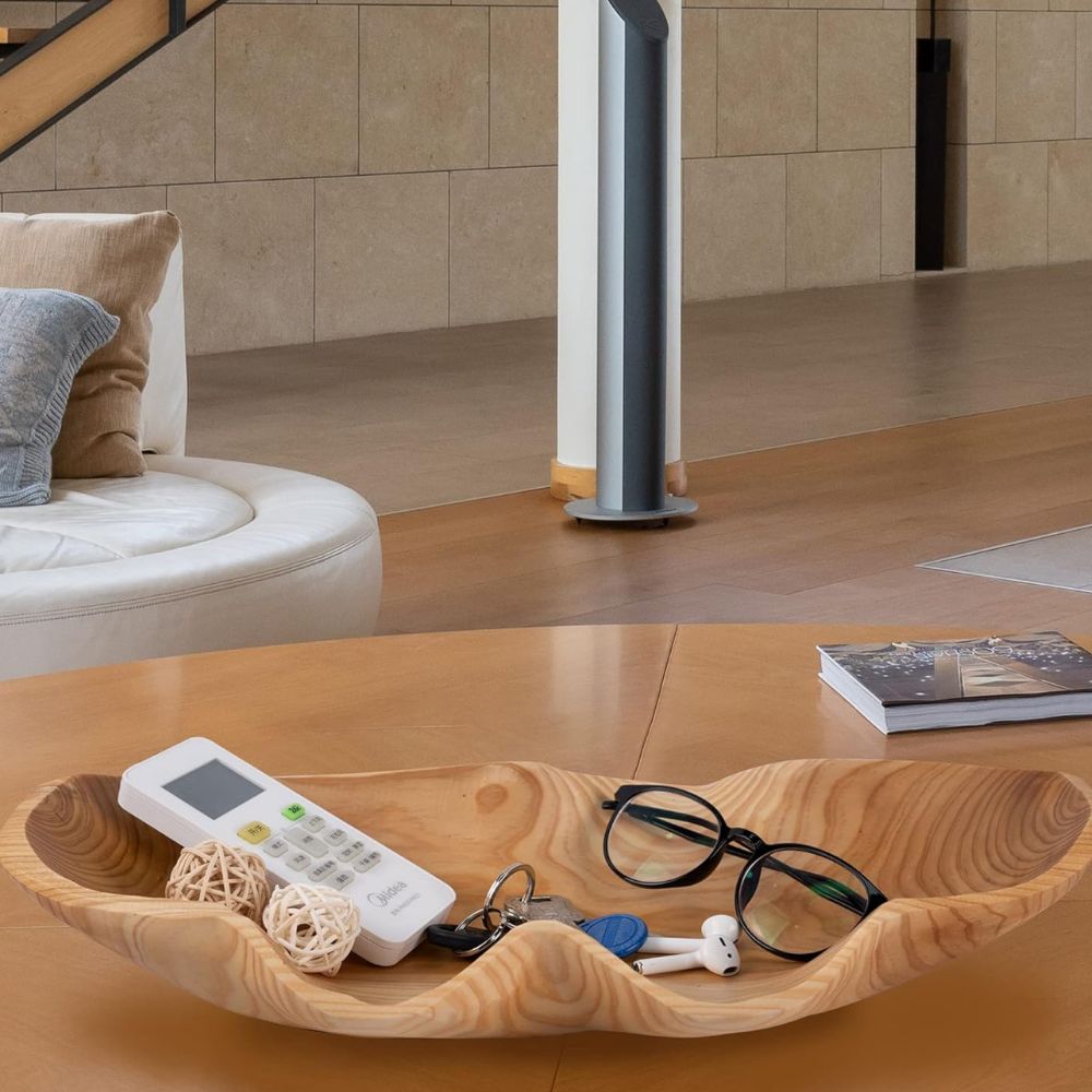 Mira Houten Dienblad Rond - Rustiek Hout, Multifunctioneel Design 3