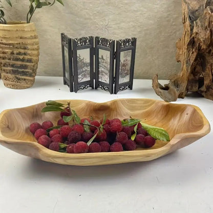 Mira Houten Dienblad Rond - Rustiek Hout, Multifunctioneel Design 5