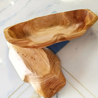 Mira Houten Dienblad Rond - Rustiek Hout, Multifunctioneel Design 7