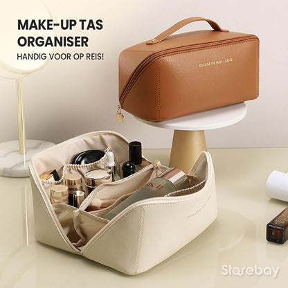 Mira Makeup Tas - PU-Leer, Dubbele Laag, Waterafstotend 0