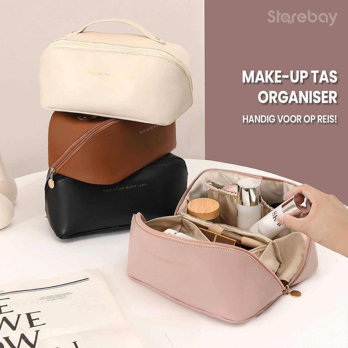 Mira Makeup Tas - PU-Leer, Dubbele Laag, Waterafstotend 4