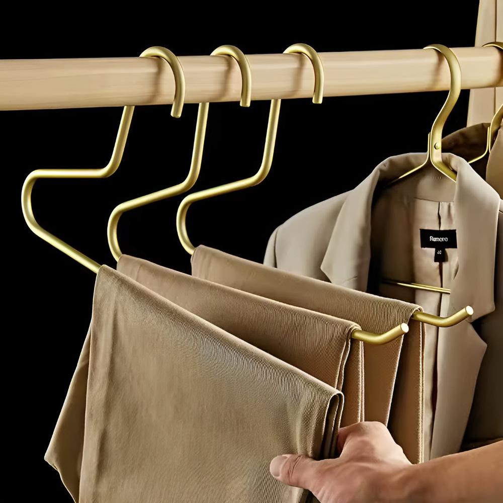 Mira Metalen Kleerhangers Set - Minimalistisch Design, Antislip, 5 Stuks 0