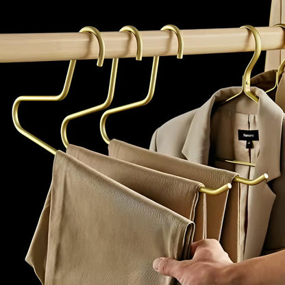 Mira Metalen Kleerhangers Set - Minimalistisch Design, Antislip, 5 Stuks 0