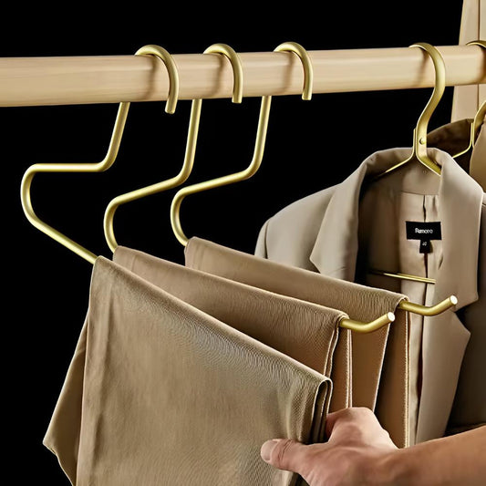 Mira Metalen Kleerhangers Set - Minimalistisch Design, Antislip, 5 Stuks 0